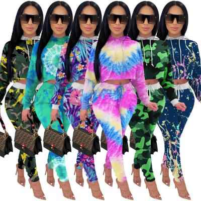 China Wholesale fashion anti-pilling 2 pieces set sweatsuit for lady for sale