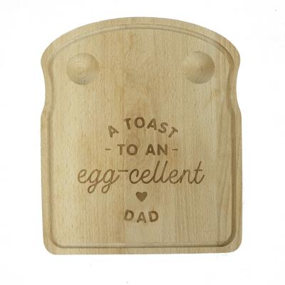 China Sustainable Custom Toast Shaped Serving Board In Beech Wood For Egg Bread for sale