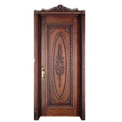 China Fashion Waterproof Natural Solid Wood Bedroom Door Best Selling Fancy Wooden Door Design for sale