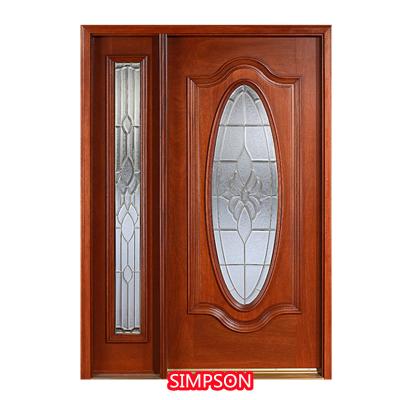 China Waterproof Extra Large Front Door Carved Teak Wood Plastic Composite Front Door Design for sale