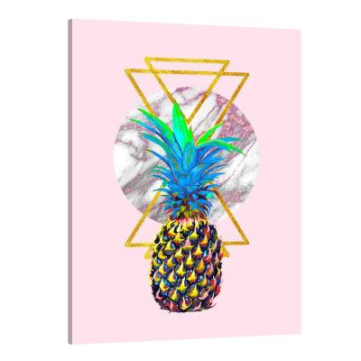 China Modern Pink Pineapple High Definition Canvas Print Wall Poster Painting For Girl's Room for sale