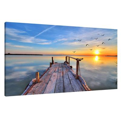 China Seaside Pier Canvas Print Modern Wall Art Decorative Painting for sale