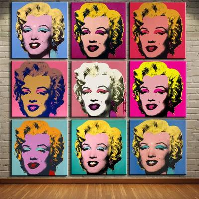 China Custom Waterproof+ECO-Friendly Marilyn Monroe Pop Art Canvas Print Painting for sale