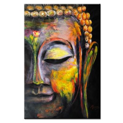 China Fine Quality Waterproof+ECO-Friendly Economical Buddha Face Printed Oil Painting Wall Art for sale