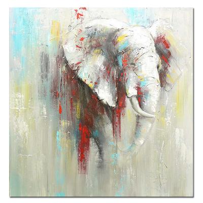 China New Classical/Postmodern Impressionist Abstract Promotional Oil Painting Elephant Beautiful Animal On Canvas Oil Painting for sale