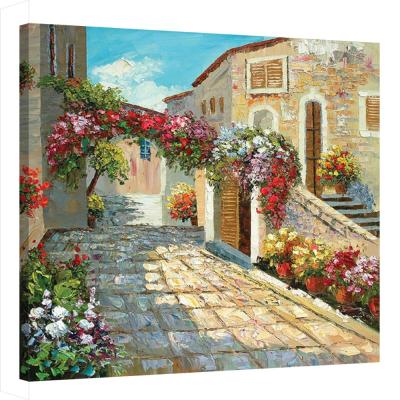 China Modern Street Scene Wall Decoration Art Landscape Oil Painting for sale