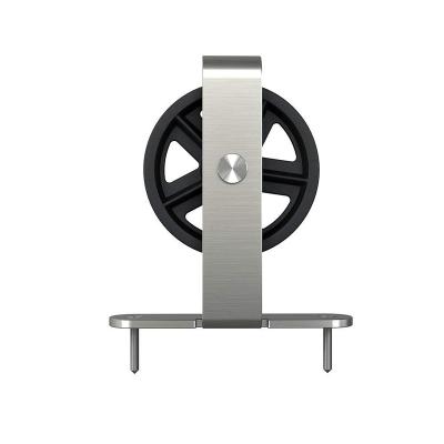 China HODOR FT16 Decoration Barn Door Hardware Kit With Spoke Wheel Top Mount Stainless Steel for sale