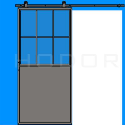 China Decoration HODOR SG21 Glass Windows And Doors With 6 Grids And 1 Steel Board Sliding for sale