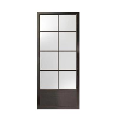 China HODOR HG23 Decoration Swing Glass Door With French Style Black Steel Frame for sale