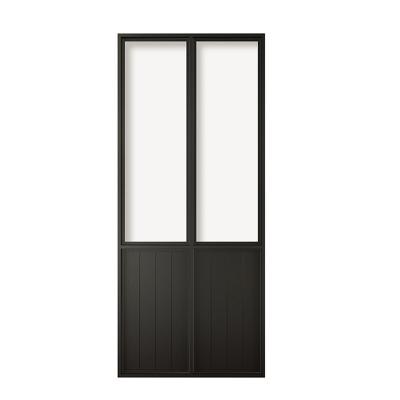 China HG16 Decoration HODOR Soft Closing Hinge For Glass Door With French Style Black Steel Frame for sale