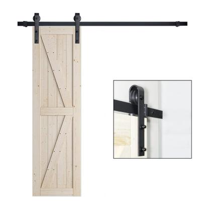 China Black Decoration Hodor Barn For Interior Doors , Sliding Door Hardware Strap Horseshoe Style for sale