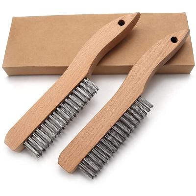 China Durable wire brush, solid stainless steel wire scrape brushes for rust removal with 10