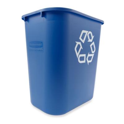 China Sustainable Commercial Products Deskside Office Waste Bin, 7 Gallon, Recycle Blue for sale