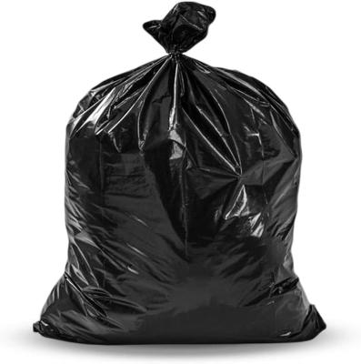 China 55 Gallon Disposable Garbage Bag Heavy Duty, (Value Pack 50 w/Ties Count) Large Black Outdoor Garbage Bags for sale