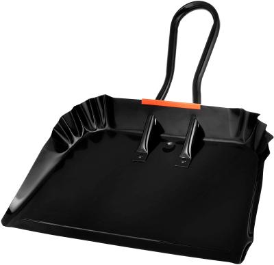 China Black Home Metal Dustpan - Stainless Steel Wide Scooper - Hand Held Space Saving Dust and Debris Cleaning Tool Ideal for the Home for sale