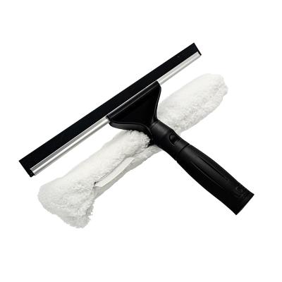 China Sustainable squeegee for shower door, car windshield, and stained glass - 2 extra silicone replacement blades - foam handle - white for sale