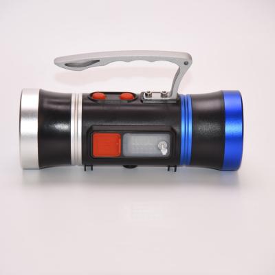 China Aluminum Alloy Double Light With Power Display Led Fishing Light Waterproof for sale