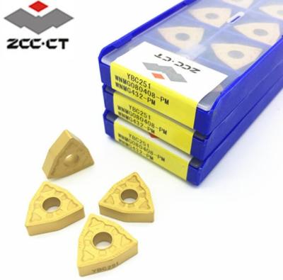 China Genuine Original Genuine Internal External Turning Inserts ZCC CT Brand Tungsten Carbide Precision YBC251/WNMG080408-PM Inserts for sale