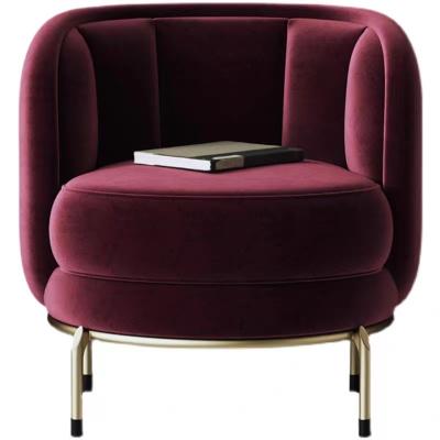 China Velvet Hotel Bedroom Furniture Luxury Fuchsia Solo Dining Chair for sale