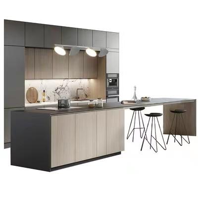 China Back Restaurant Kitchen Cabinets Modern Hotel Integrated Kitchen Unit for sale