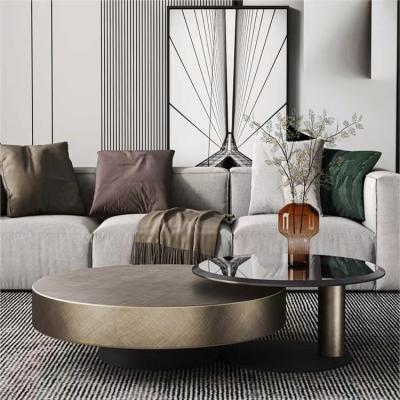 China Light Luxury Oval Metal Coffee Table Combination Custom Luxury Modern Coffee Tables for sale