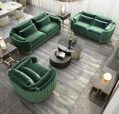 China Lobby Sofa Set Combination Modern Velvet Sofa Chair zu verkaufen