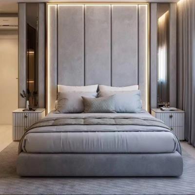 Cina Letto di tela del tessuto dell'hotel della camera da letto della mobilia della villa di lusso moderna commerciale dell'appartamento in vendita