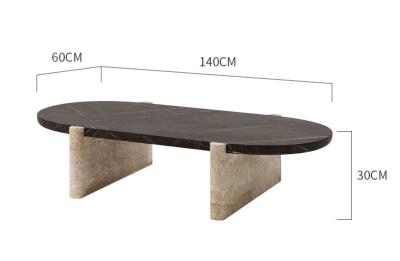 China Muebles de hotel modernos nórdicos Mesa de café de piedra natural en venta