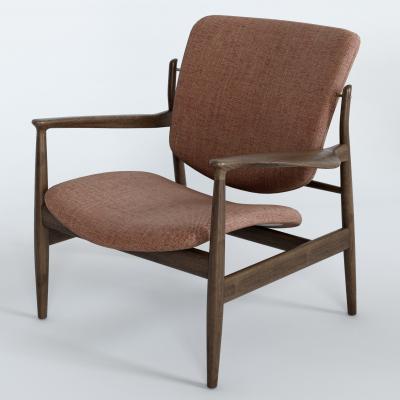 Κίνα Modern French Style Teak Chairs Fabric Recliner Lounge Area προς πώληση