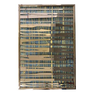 China Transform Your Hotel Decor With Stainless Steel 3D Abstract Wall Screen Hanging for sale