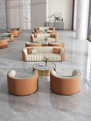 China Modern Hotel Lobby Furniture Sectional Sofa and table set For Reception And Negotiation Area for sale