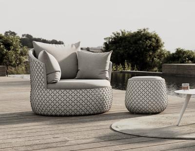 China Modern Minimalist Style Rattan Hotel Sofa Chair Set For Outdoor for sale