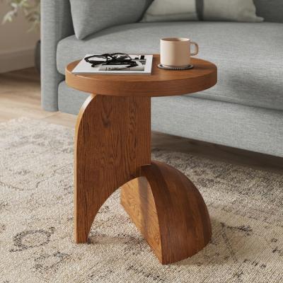 China 5 Star Hotel Room Minimalist Style Solid Oak Wood Side Table for sale