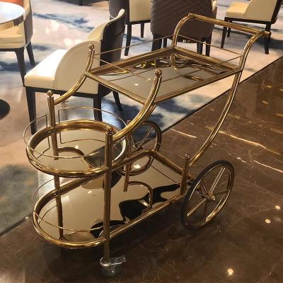 China Five-star Hotel Restaurant Food Trolley Wine Trolley Mobile Trolley for sale