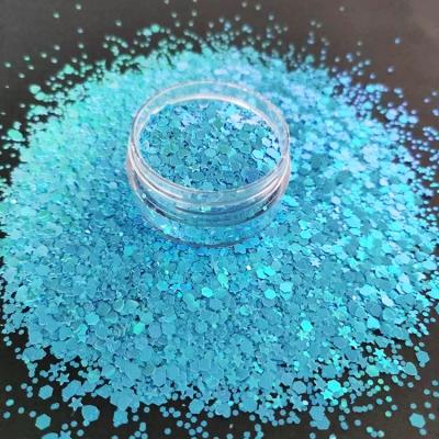 China CUPS Nails Bulk Bulk Custom Chunky Color Change Chameleon Shift Shimmer Glitter For Makeup Body for sale