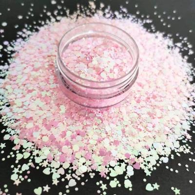 China Nails CUPS Bulk Custom change color chunky glitter Color Shifting Chameleon glitter for Makeup Body for sale