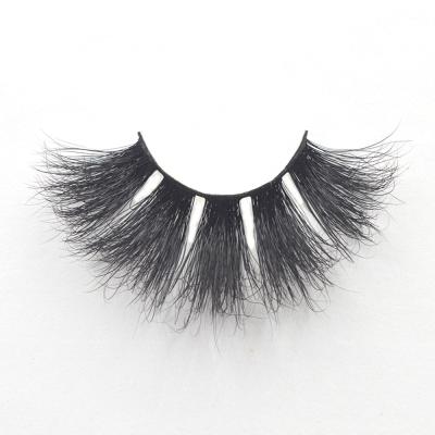 China Real Mink Lashes 25MM Natural Black False Eyelash 3D Fur Free Samples Fast Shipping for sale