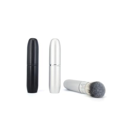 China Retractable Smudge Brush Cosmetic Makeup Black And Siliver Brush Easy To Carry In Your Bag for sale