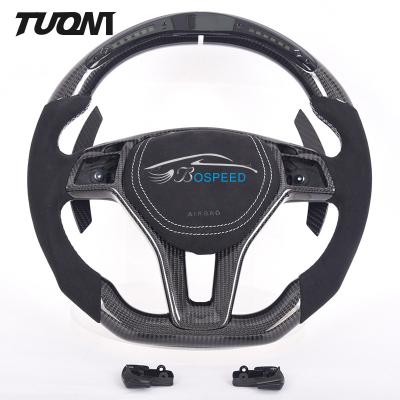 China 2022 New Sport Weave Leather Mercedes Benz Steering Wheel Amg Carbon Fiber Twill for sale