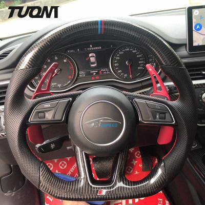 China O círculo preto conduziu Audi Carbon Fiber Steering Wheel que de couro a planície tece o OEM à venda