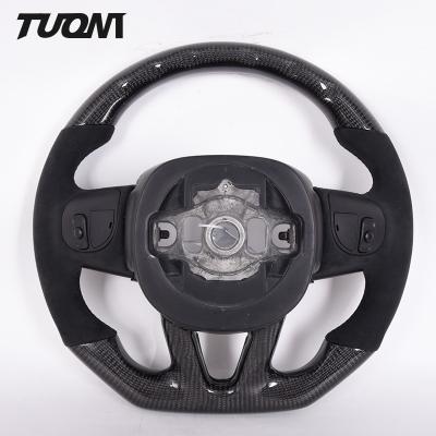 China Matte Dodge Charger Black Alcantara Steering Wheel Custom Carbon Fiber for sale