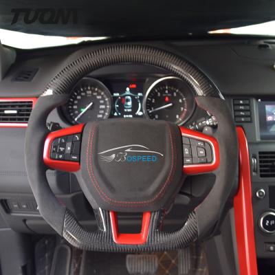 China La raya roja de Alcantara se extiende armadura llana del tamaño de Rover Sport Steering Wheel Custom en venta