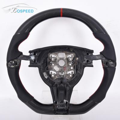 China 36cm Stiching Porsche 996 Alcantara Steering Wheel Red Stripe for sale