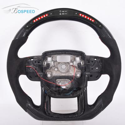 China 4KG Matte Black Leather Classic Land Rover Steering Wheel Carbon Fiber LED 0.35m zu verkaufen