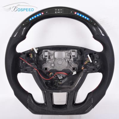 Cina Cuoio nero della fibra di Rover Defender Steering Wheel Carbon della terra di 2022 abitudini LED in vendita