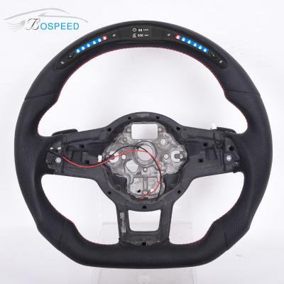 China OEM Leather Volkswagen Carbon Fiber Steering Wheel Racing Car LED Display for sale