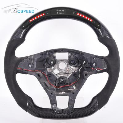 China VW Leather Golf Mk8 Steering Wheel Carbon Fiber Matte Black for sale