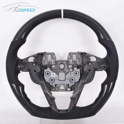 China Ford Gloss Perforated Steering Wheel Carbon Fiber Alcantara Wheels for sale