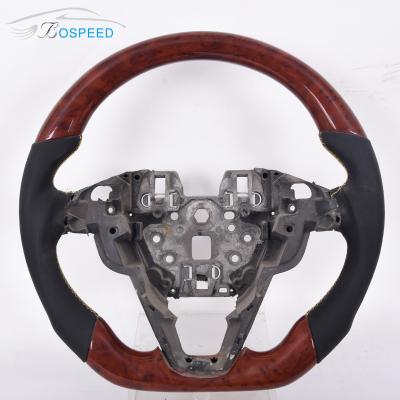 China Custom Mahogany Ford Carbon Fiber Steering Wheel Smooth Leather F150 for sale