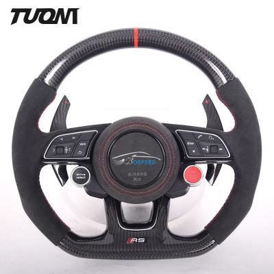 China Audi RS3 S3 A3 A4 RS4 Alcantara Carbon Fiber Steering Wheel OEM Wheels for sale